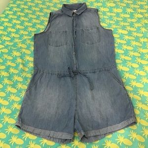 Jean short romper